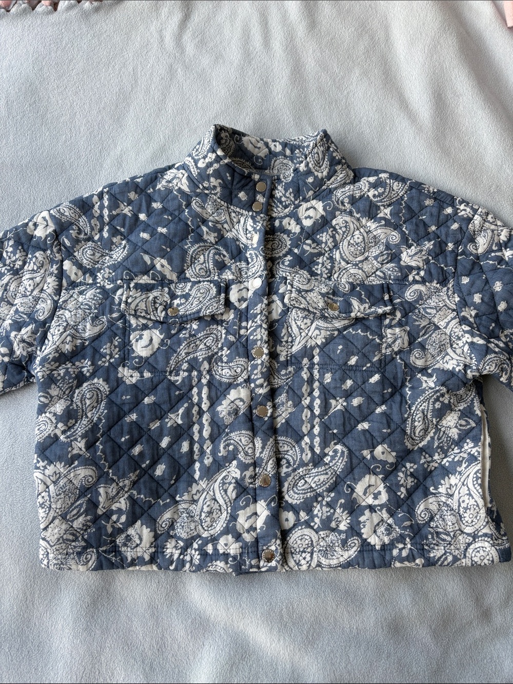 Mexx Blue & White Quilted Paisley Jacket - Picture 4 of 10